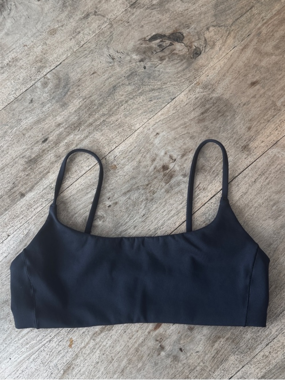 Left On Friday Pool Days Black Bikini Top A-C Cups
